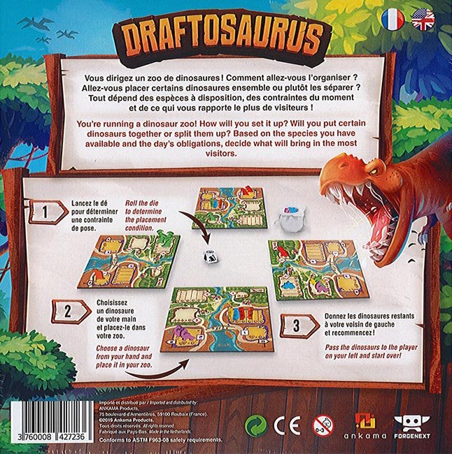 Achetez le jeu Draftosaurus chez Gagnant Gagnant