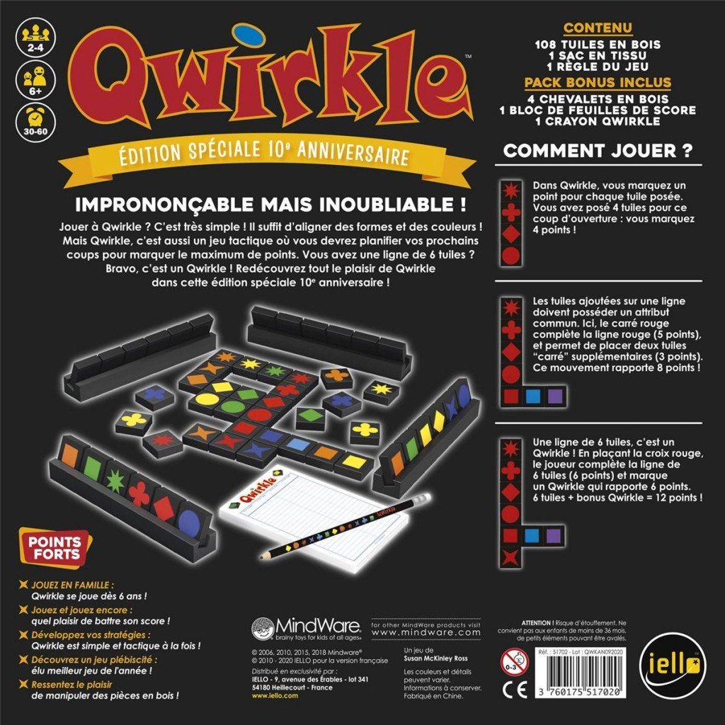 Qwirkle - Acheter vos Jeux de société en famille & entre amis